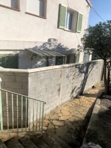 Mur de mitoyenneté à Saint Jannet
