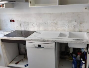 Remplacement d'un plan de travail de cuisine sur Nice